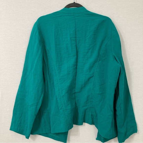 Chico's Green Lightweight Open Front Jacket size XL / 3 Office Business - Picture 7 of 8
